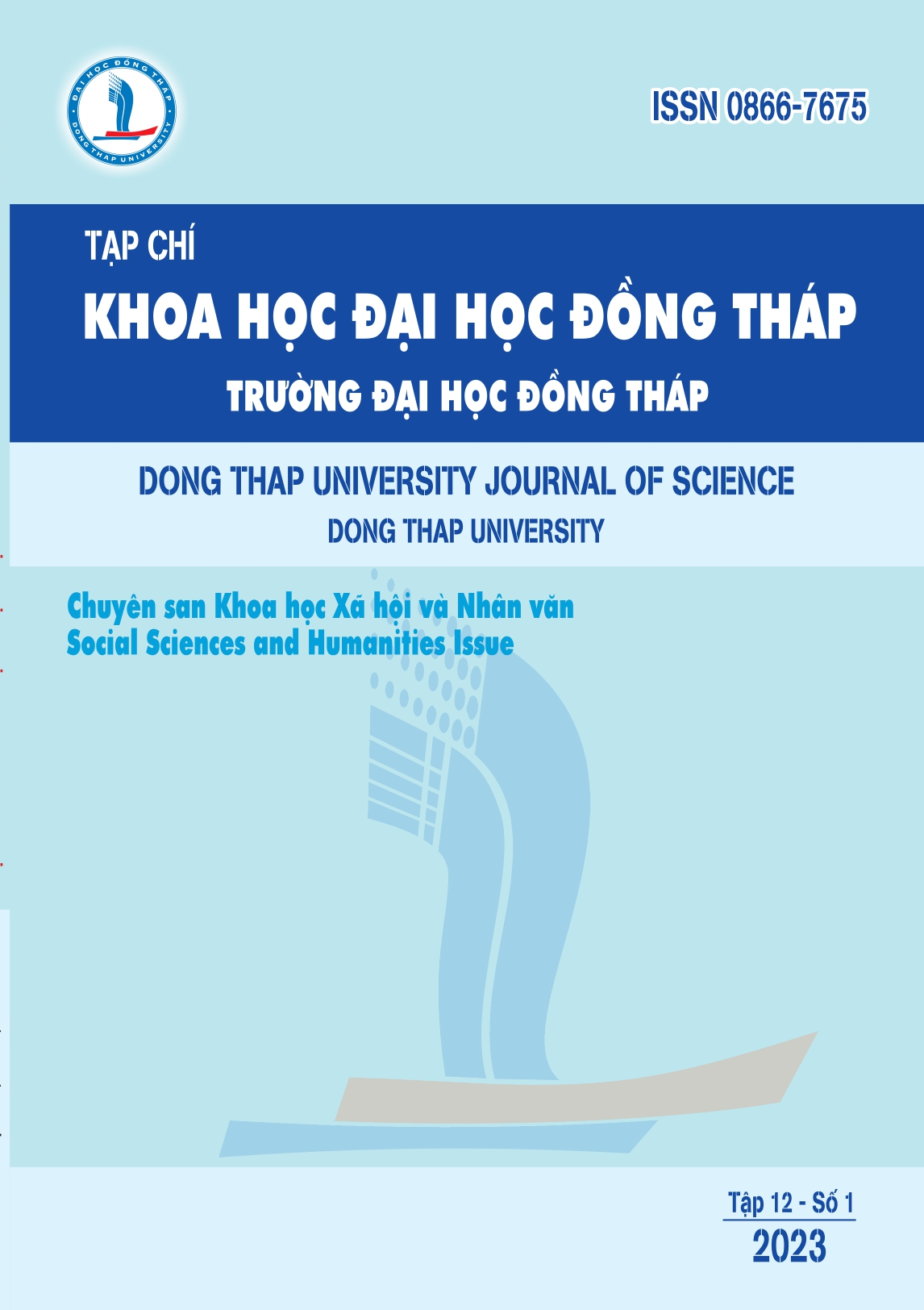 Bìa Tạp chí Khoa học Đại học Đồng Tháp Tập 12 Số 1 2023